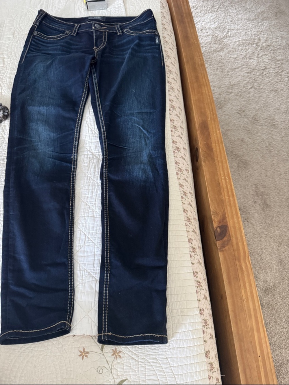 Silver Jeans Co Suki Mid Rise Skinny Jeans Dark Wash W30 L31